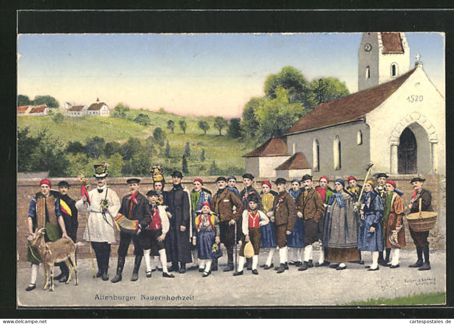 AK Altenburg, Altenburger Bauernhochzeit Vor Der Kirche  - Altenburg