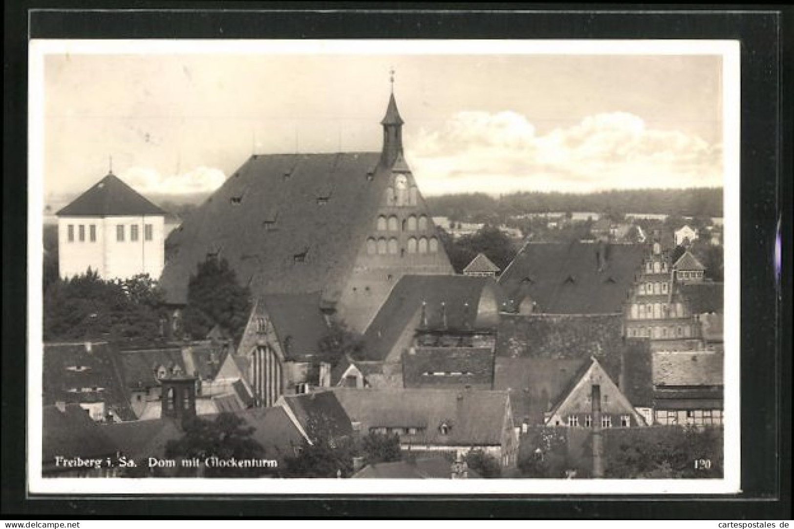 AK Freiberg I. Sa., Dom Mit Glockenturm  - Freiberg (Sachsen)