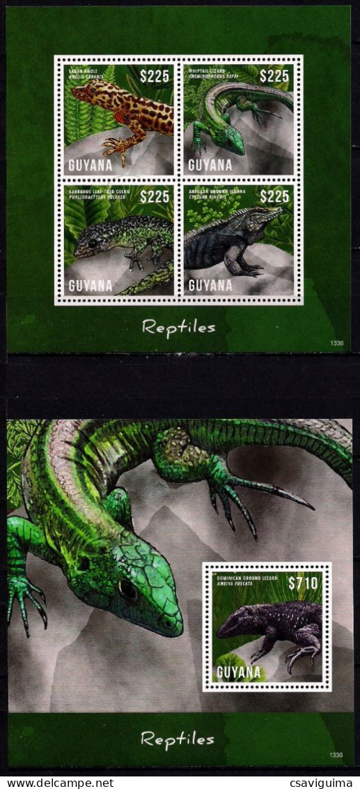 Guyana - 2013 - Lezards - Yv 6379F/J + Bf 576 - Other & Unclassified