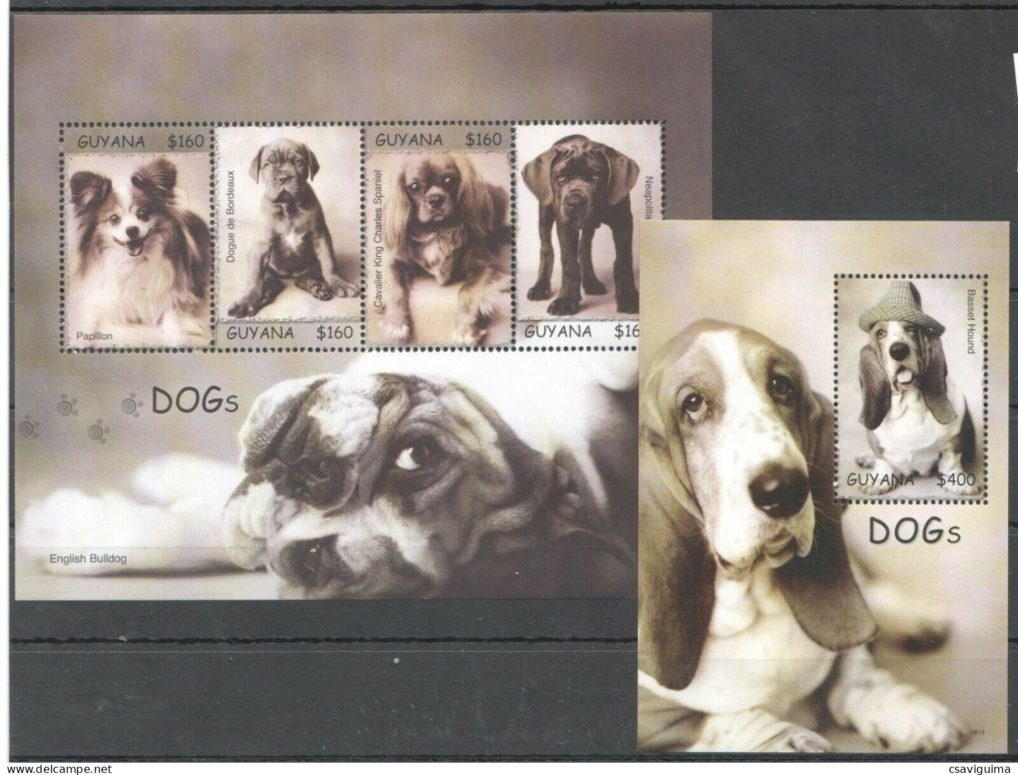 Guyana - 2006 - Dogs - Yv 5897/00 + Bf 504 - Honden