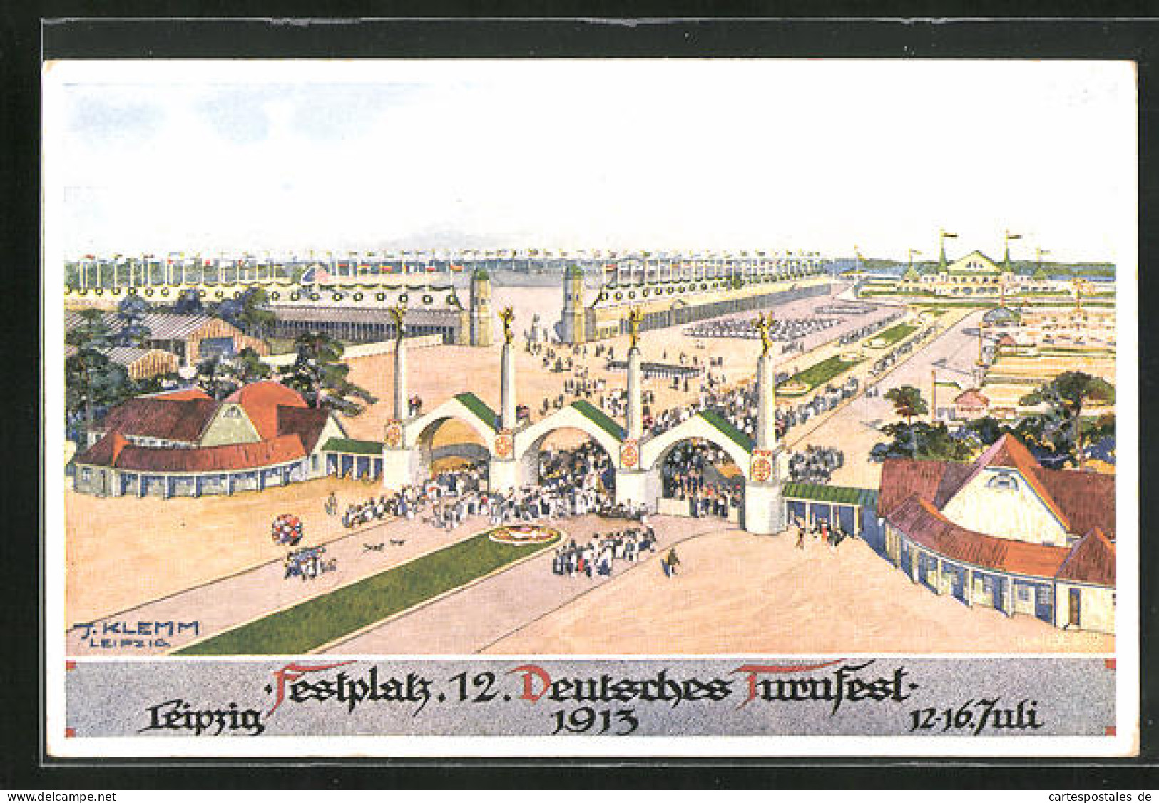 AK Leipzig, 12. Deutsches Turnfest 1913, Festplatz Aus Der Vogelschau  - Sonstige & Ohne Zuordnung