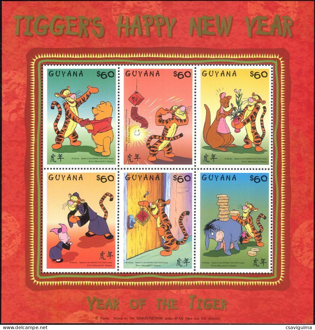 Guyana - 1998 - Disney: Year Of The Tiger - Mi 6342/47 - Disney