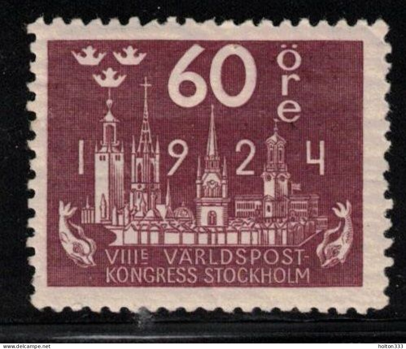 SWEDEN Scott # 207 MH - 1924 World Post Congress, Stockholm - Nuovi