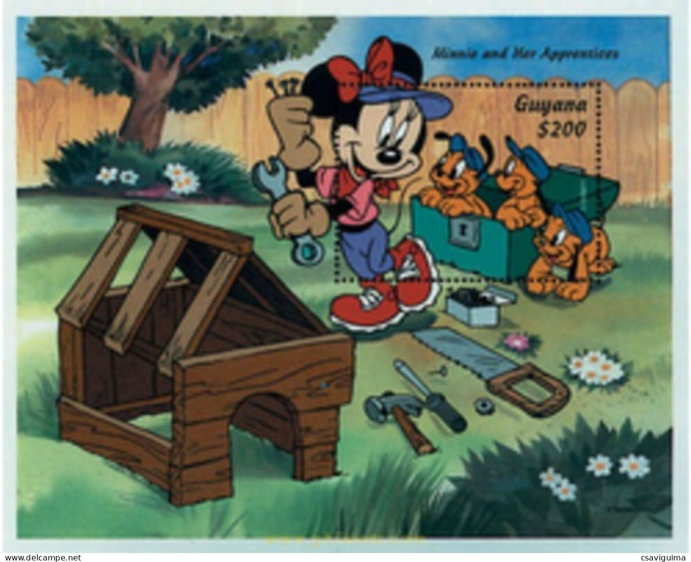 Guyana - 1994 - Disney:  Mickey And Hes Apprentices - Yv Bf 185 - Disney
