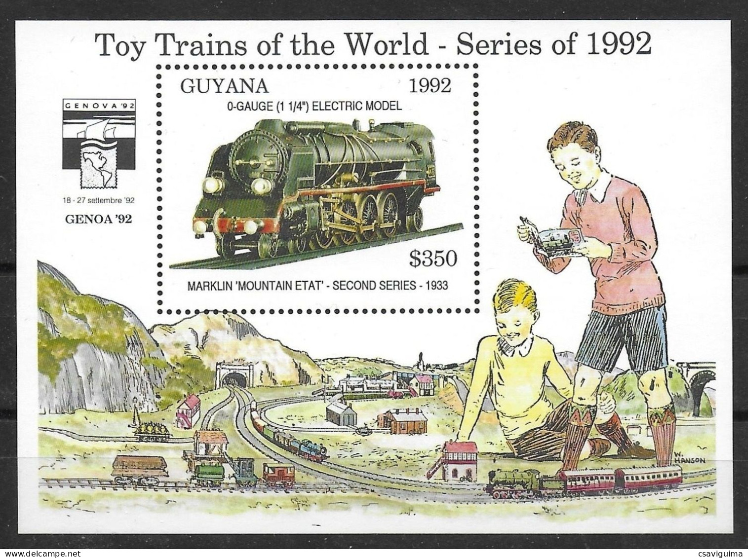 Guyana - 1993 - Trains: Toy - Yv Bf 120 - Treinen