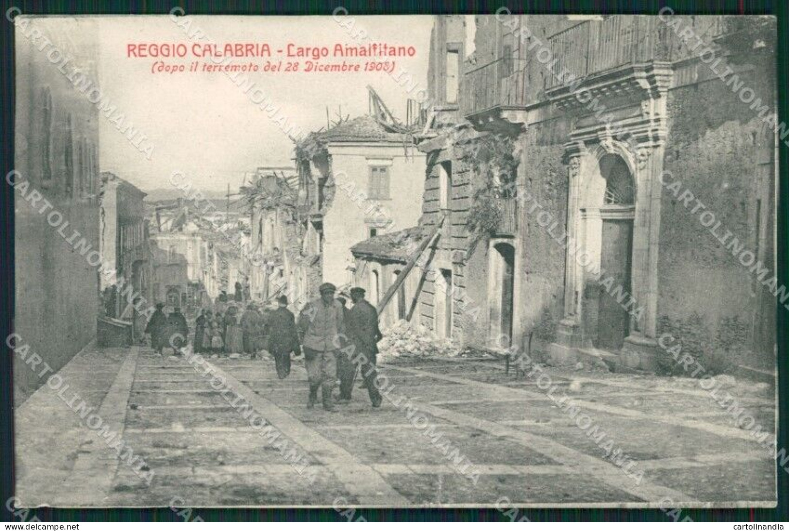 Reggio Calabria Città Terremoto 1908 ABRASA Cartolina XB0189 - Reggio Calabria