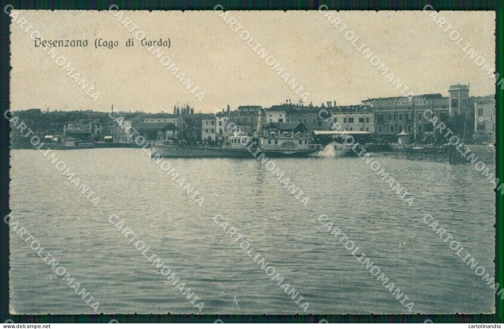 Brescia Desenzano Lago Di Garda Battello Cartolina XB0481 - Brescia