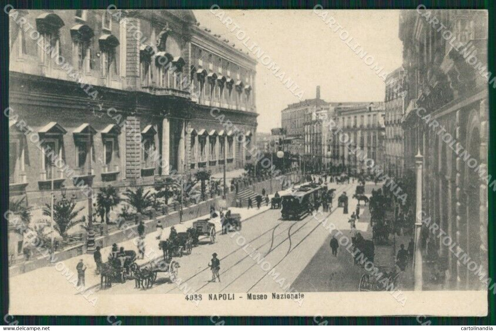 Napoli Città Museo Tram Carrozze Cartolina XB0391 - Napoli (Naples)