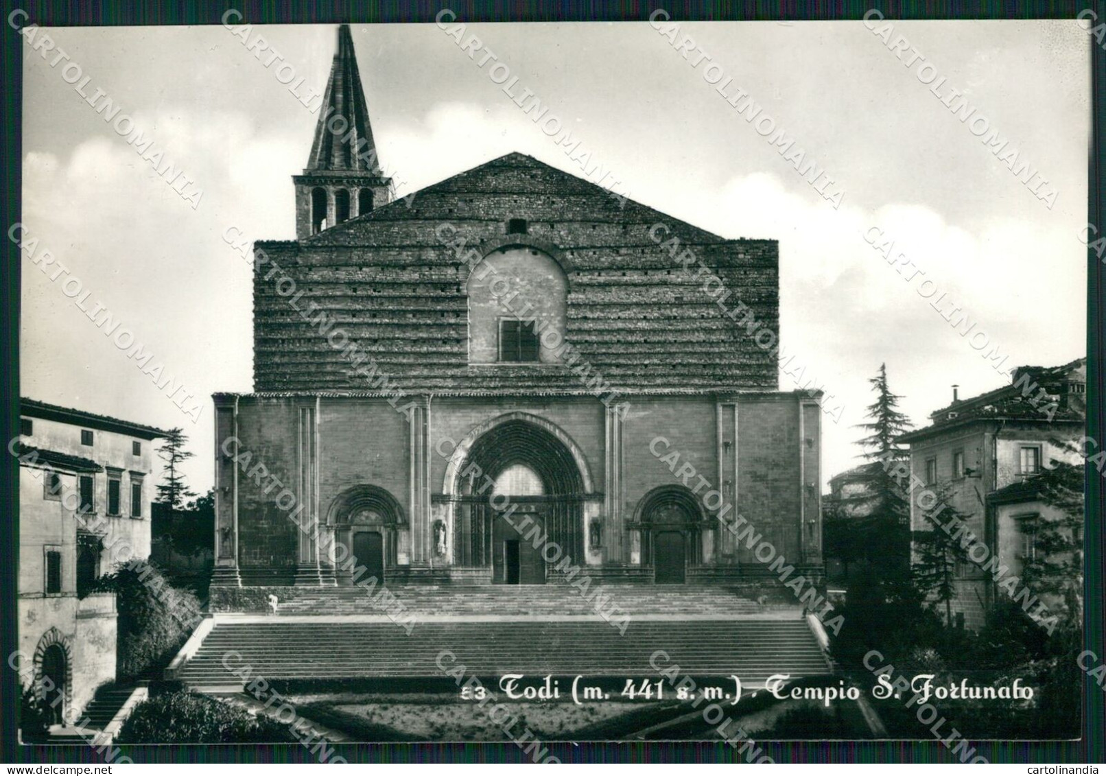 Perugia Todi Tempio San Fortunato FG Foto Cartolina KB4967 - Perugia