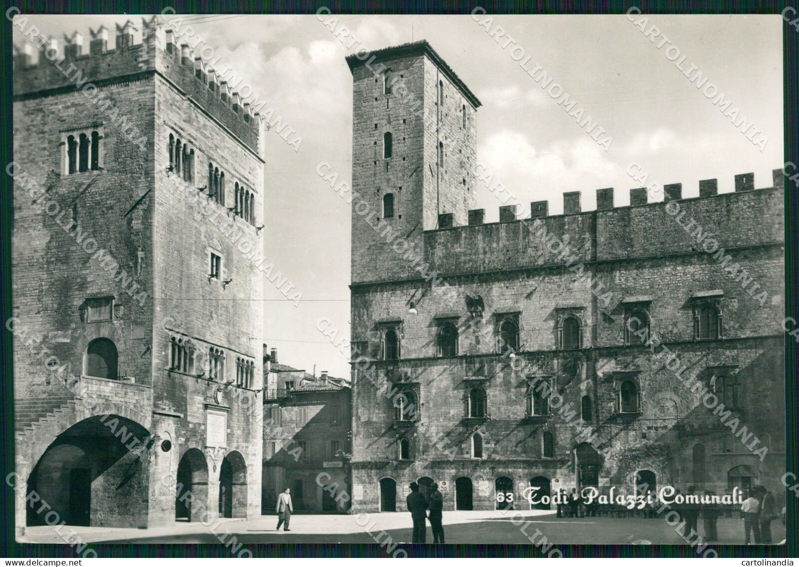 Perugia Todi Palazzi Comunali FG Foto Cartolina KB4973 - Perugia