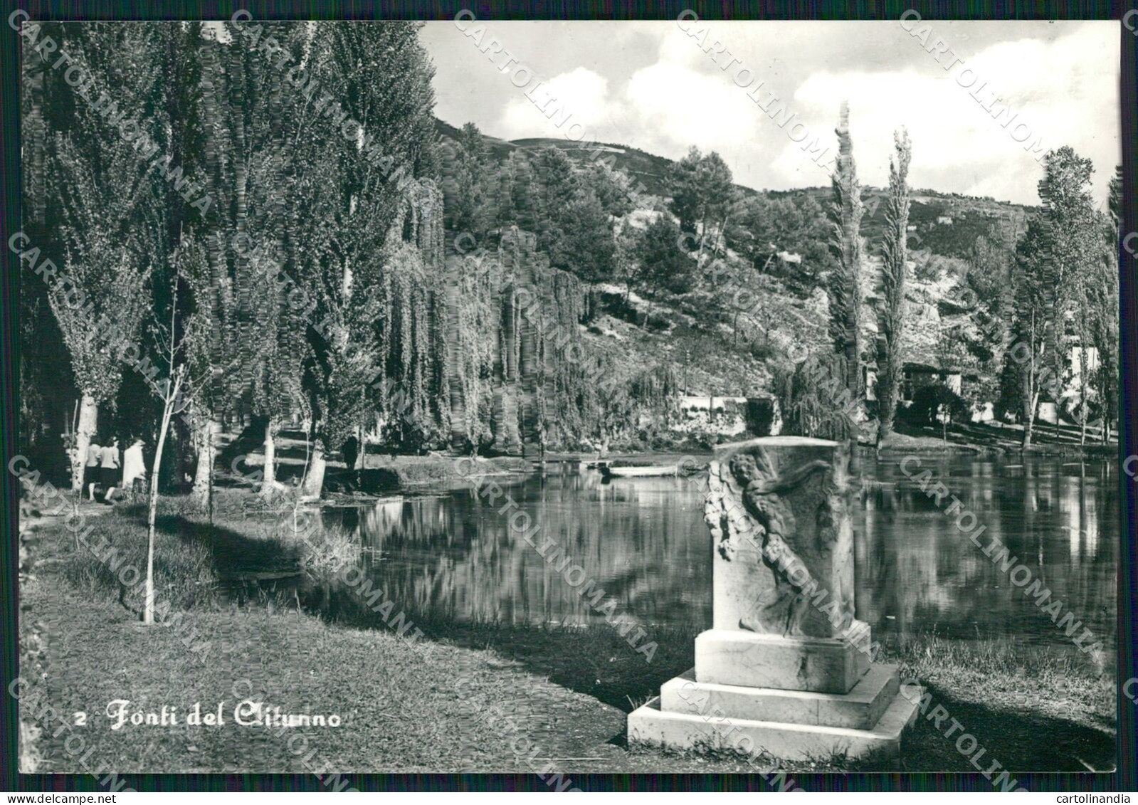 Perugia Campello Fonti Del Clitunno Carducci FG Foto Cartolina KB4980 - Perugia