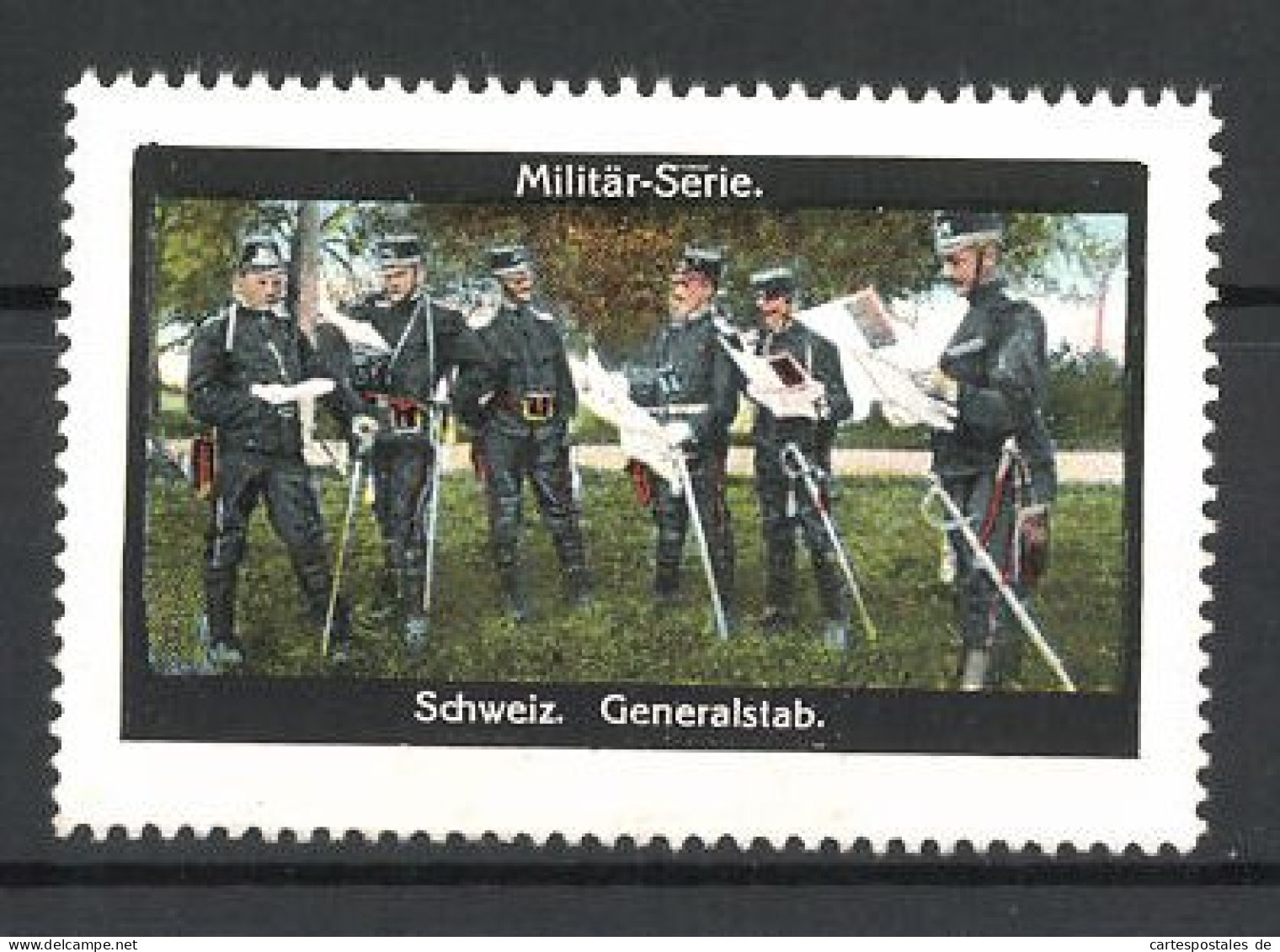 Reklamemarke Militär-Serie, Schweiz, Generalstab  - Erinnophilie