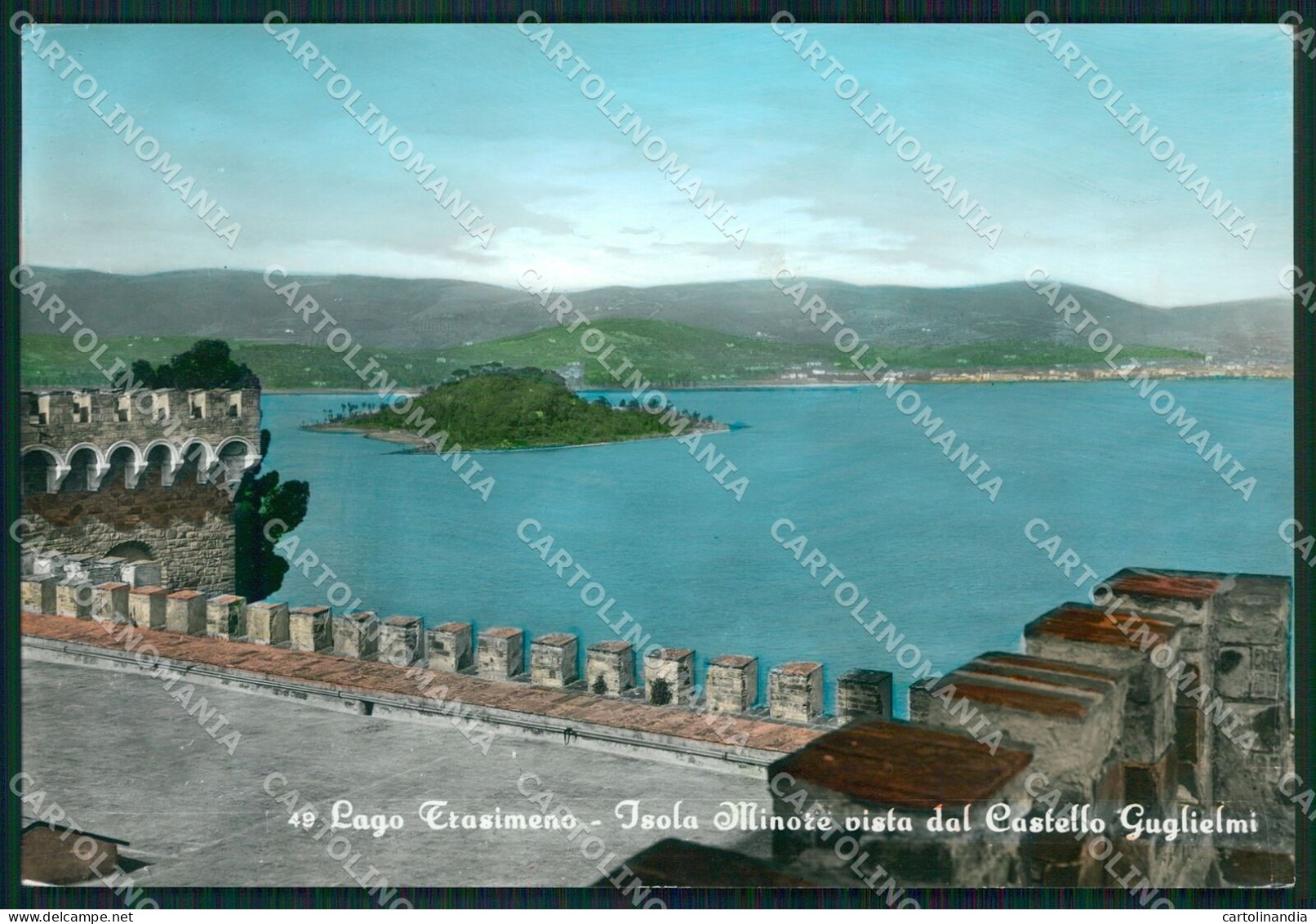 Perugia Tuoro Isola Minore Lago Trasimeno FG Foto Cartolina KB4995 - Perugia