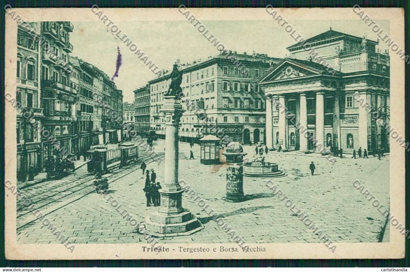 Trieste Città Tergesteo E Borsa Vecchia Cartolina ZC0631 - Trieste