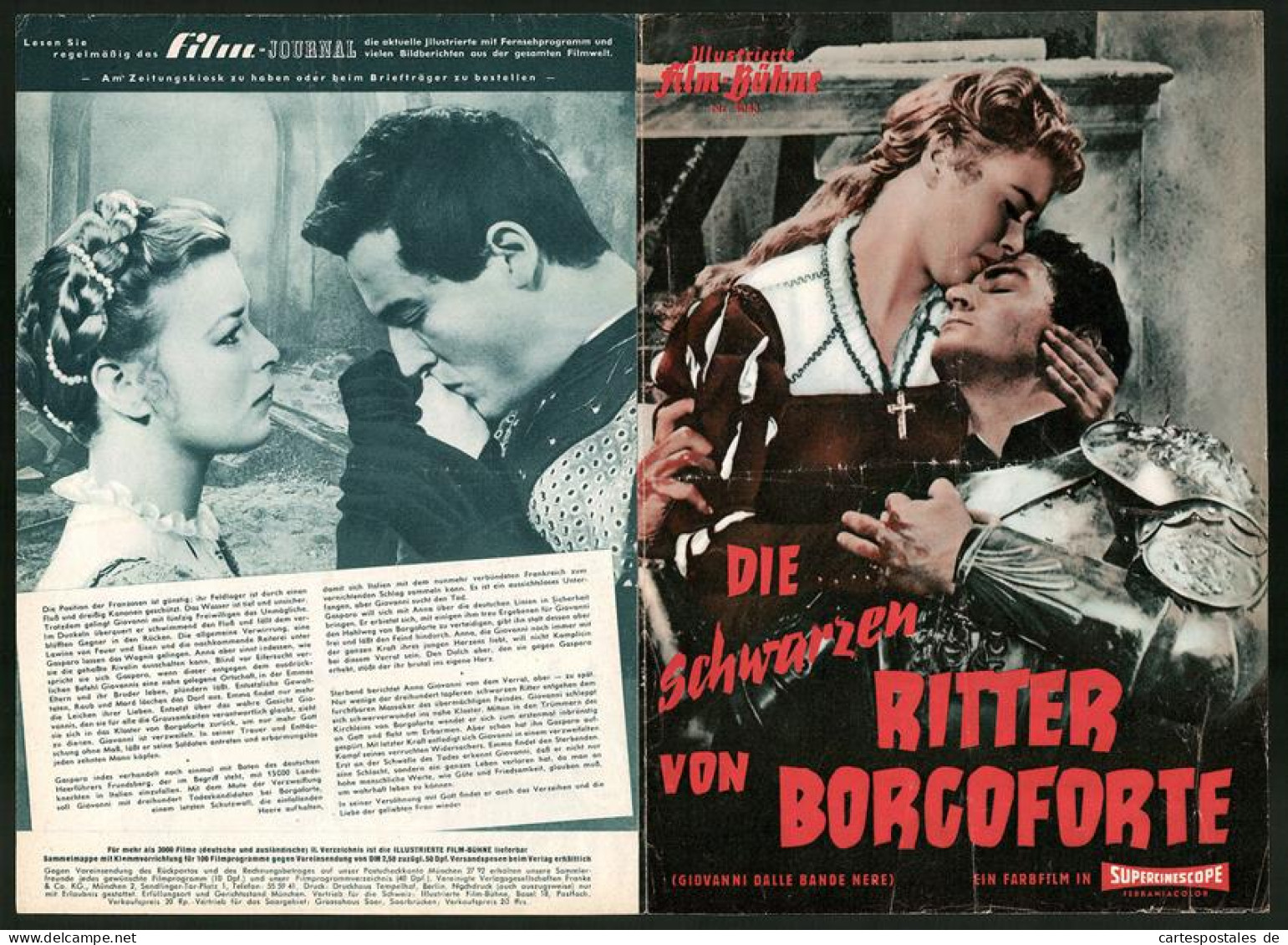 Filmprogramm IFB Nr. 4043, Die Schwarzen Ritter Von Borgoforte, Vittorio Gassman, Constance Smith, Regie: S. Grieco  - Magazines