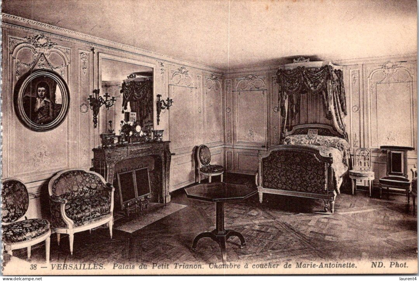 19-4-2024 (2 Z 26) B/w - FRANCE - Versailles Chambre De Marie Antoinette - Sonstige & Ohne Zuordnung