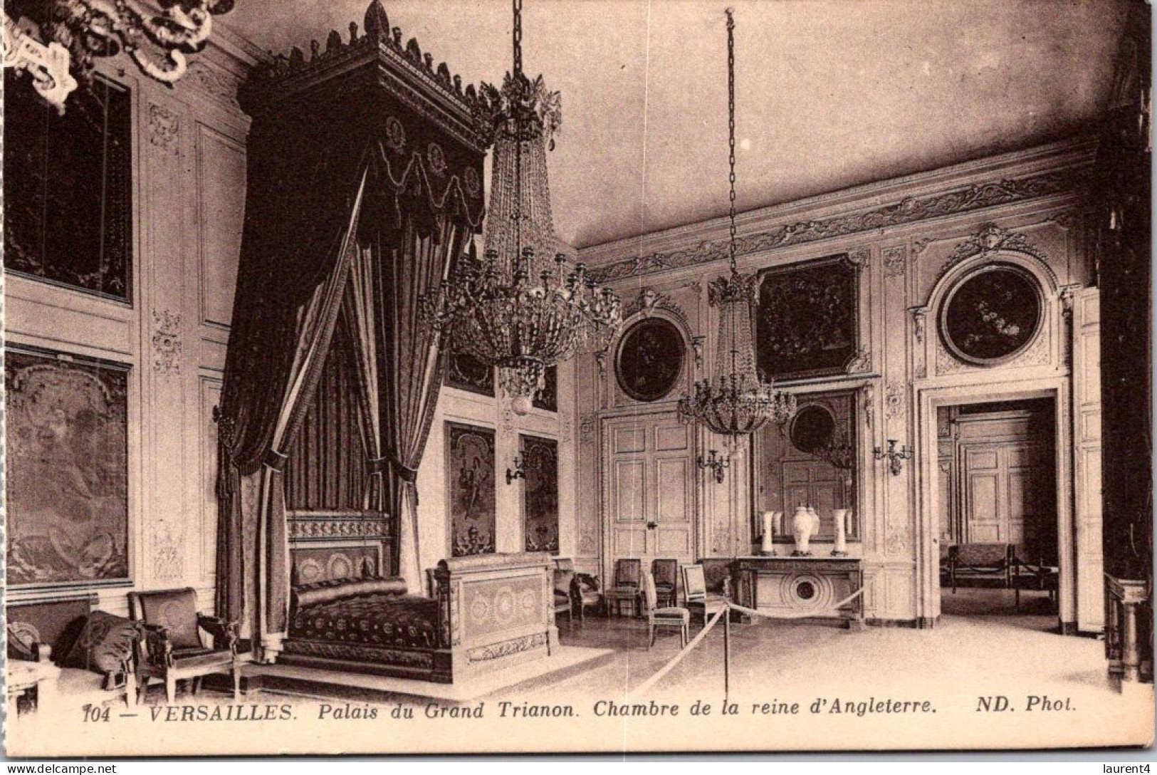 19-4-2024 (2 Z 26) B/w - FRANCE - Versailles Chambre De La Reine D'Angleterre - Other & Unclassified