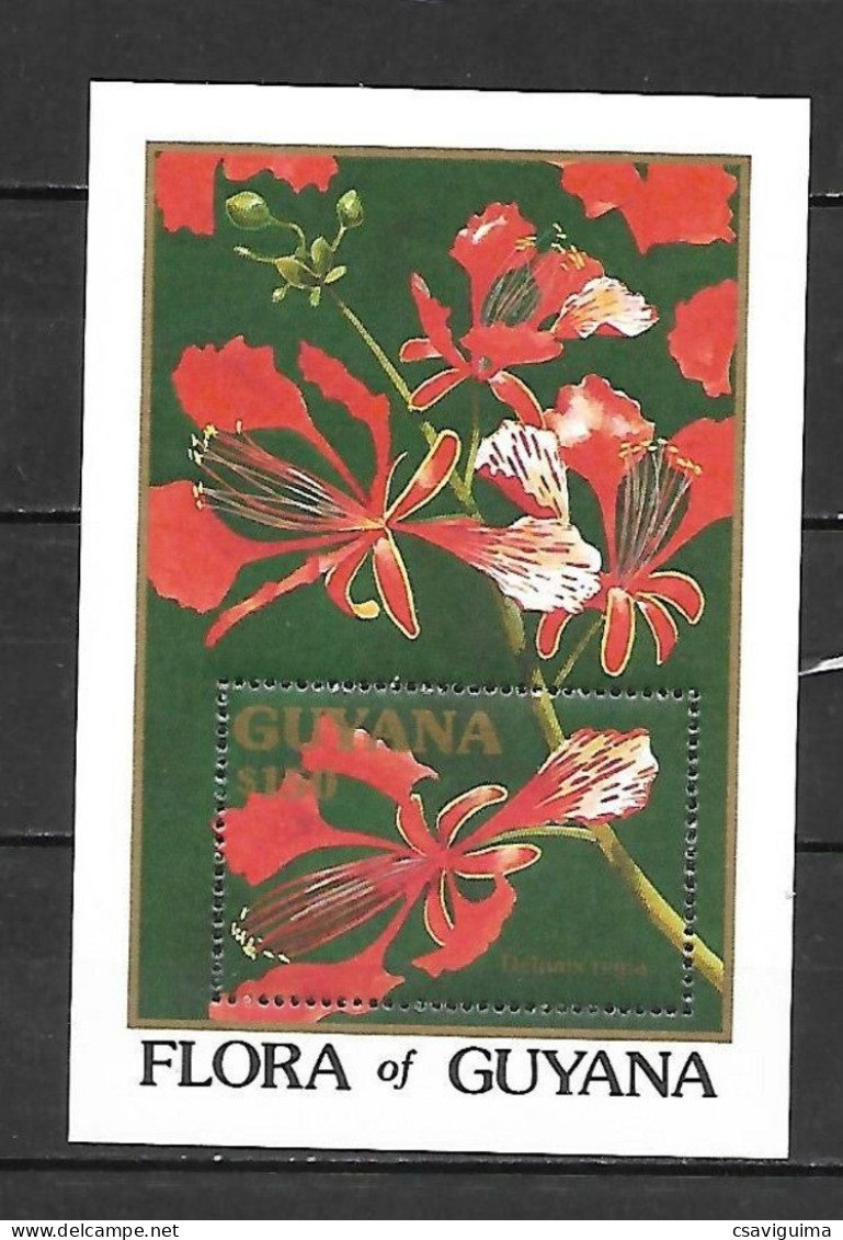 Guyana - 1990 - Flowers: Flora Of Guyana - Yv Bf 50 - Orchideen