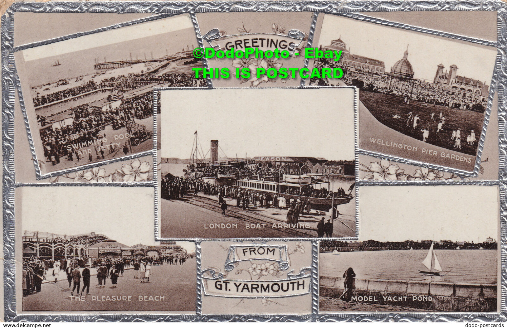 R409244 Greetings From Gt. Yarmouth. London Boat Arriving. Model Yacht Pond. Mul - Autres & Non Classés
