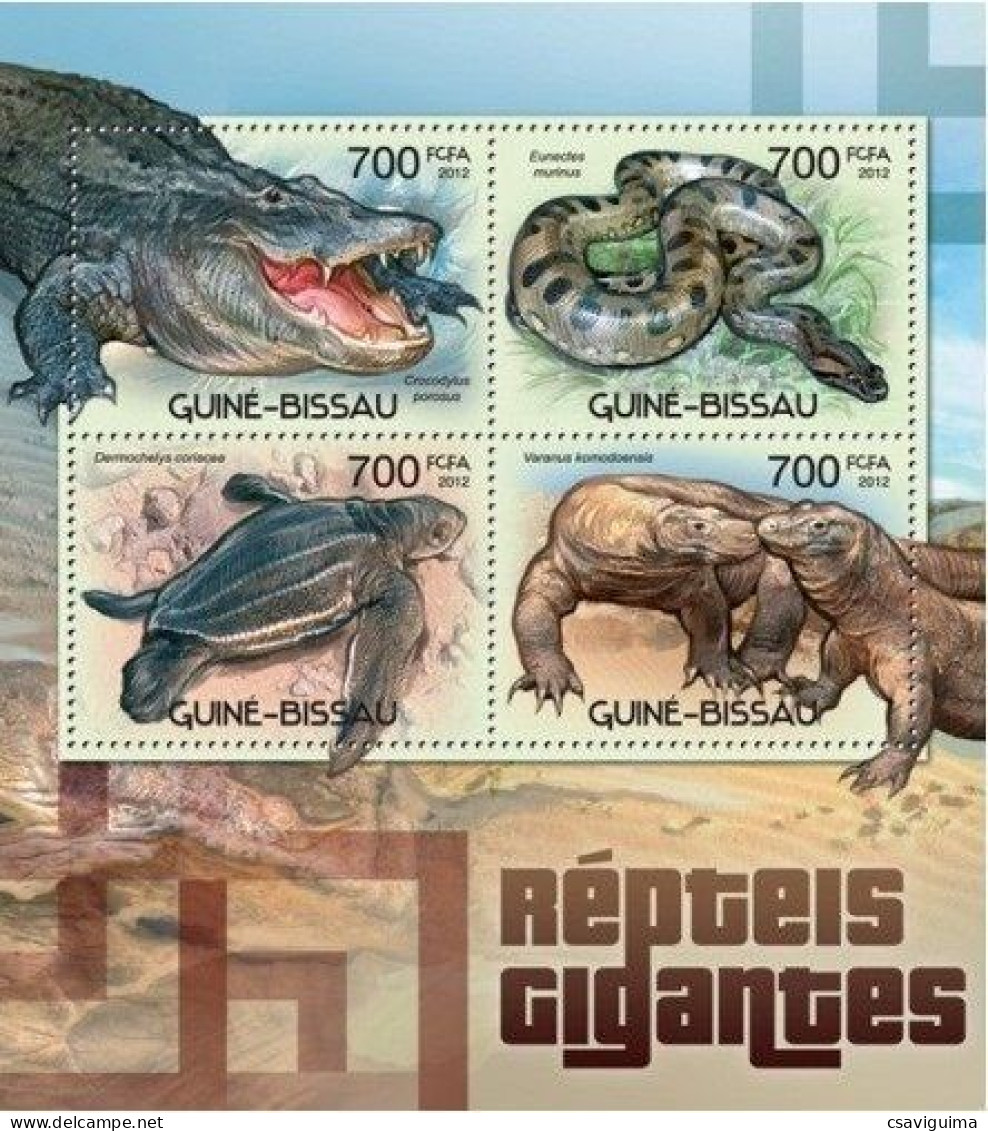 Guinea Bissau (Guineé-Bissau) - 2012 - Reptiles - Yv 4398/01 - Schildkröten