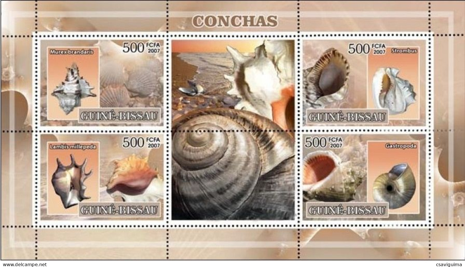 Guinea Bissau (Guineé-Bissau) - 2007 - Shell - Yv 2382/85 - Coquillages