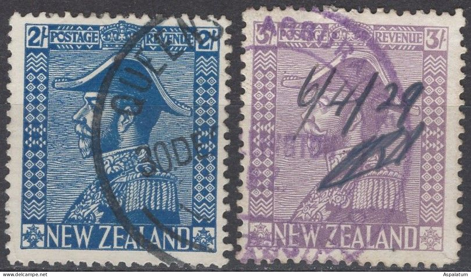 New Zealand - Definitives - Set Of 2 - KGV - Mi 175~176 - 1927 - Used Stamps