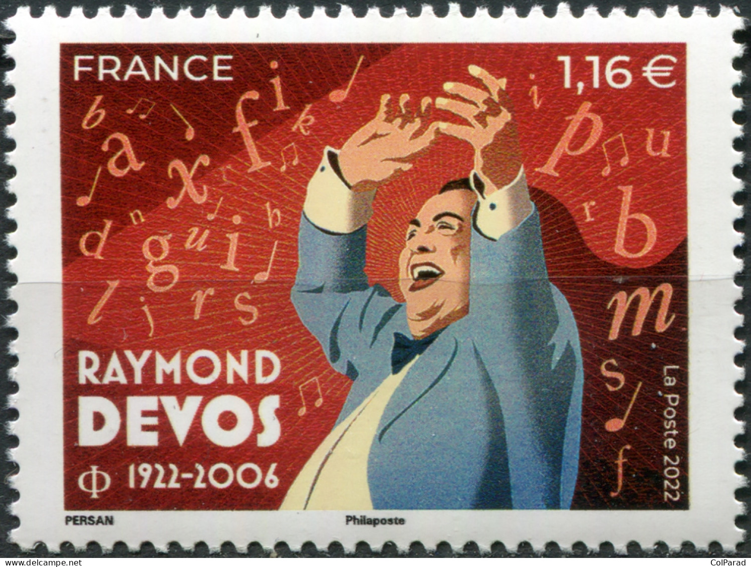 FRANCE - 2022 - STAMP MNH ** - Raymond Devos, Comedian - Unused Stamps