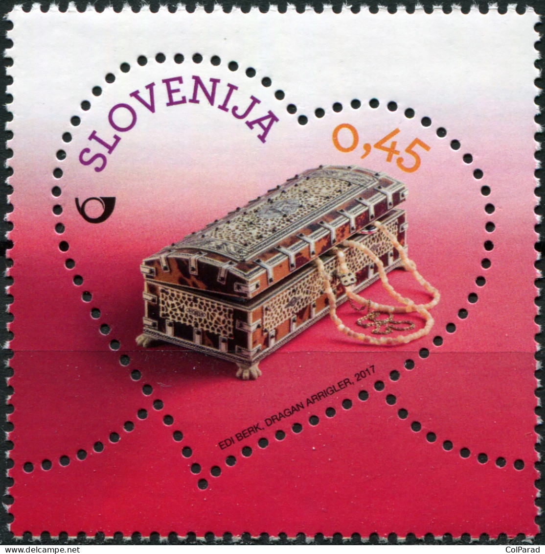 SLOVENIA - 2017 - STAMP MNH ** - Romantic Gift. Miniature Painted Chest - Slovénie