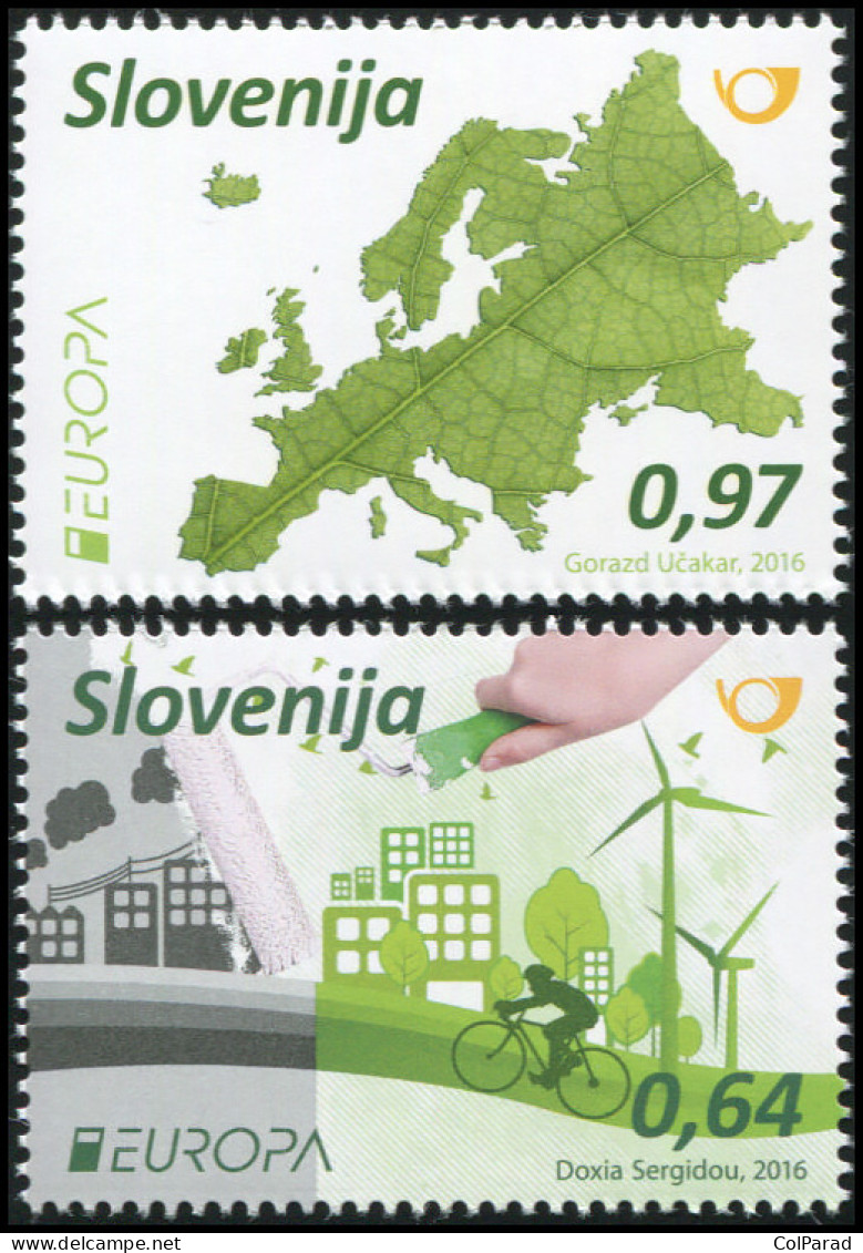 SLOVENIA - 2016 - SET OF 2 STAMPS MNH ** - Think Green - Slovénie