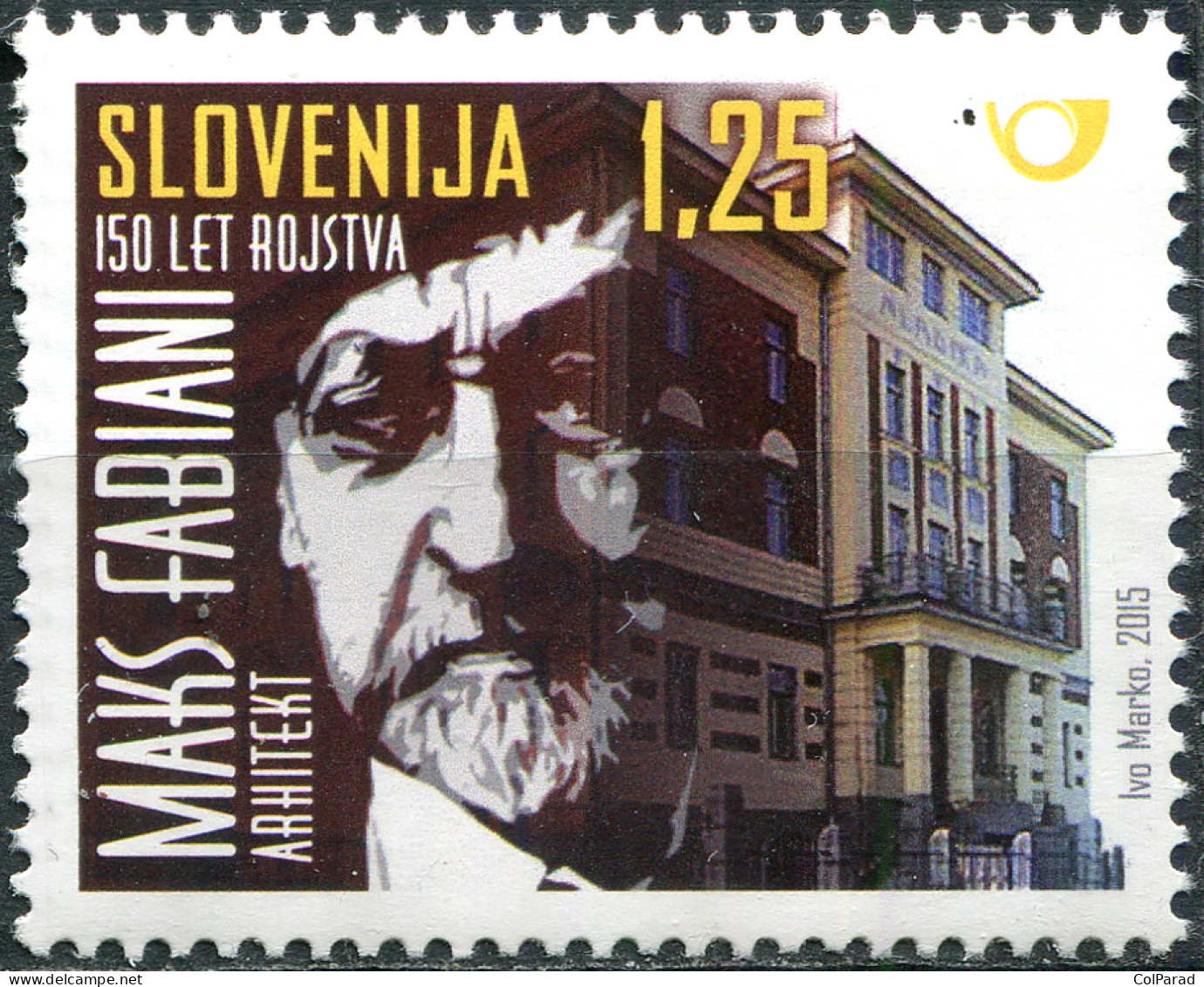 SLOVENIA - 2015 - STAMP MNH ** - 150th Anniversary Of The Birth Of Maks Fabiani - Slowenien