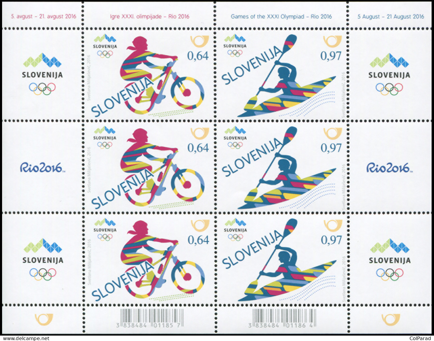 SLOVENIA - 2016 - M/S MNH ** - Sport. Games Of The XXXI Olympiad, Rio De Janeiro - Eslovenia