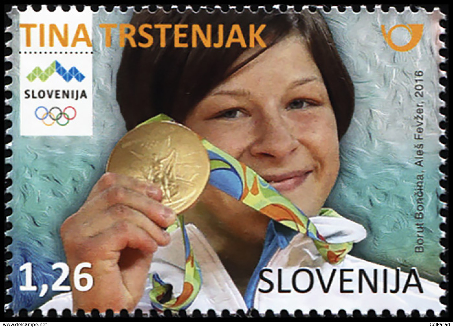 SLOVENIA - 2016 - STAMP MNH ** - Slovene Olympic Medals – Tina Trstenjak - Eslovenia