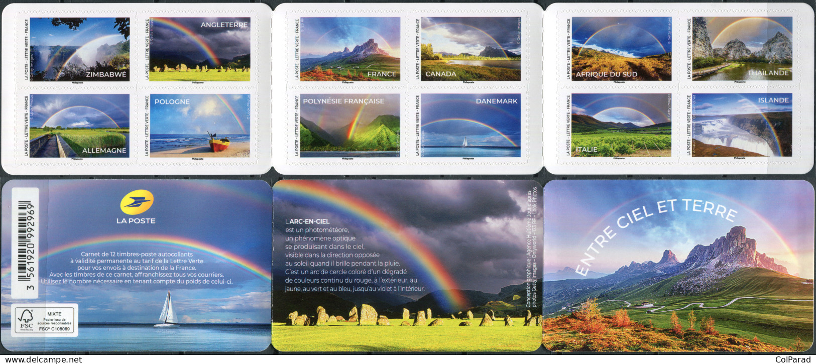 FRANCE - 2023 -  STAMPPACK MNH ** - Rainbows Around The World - Unused Stamps