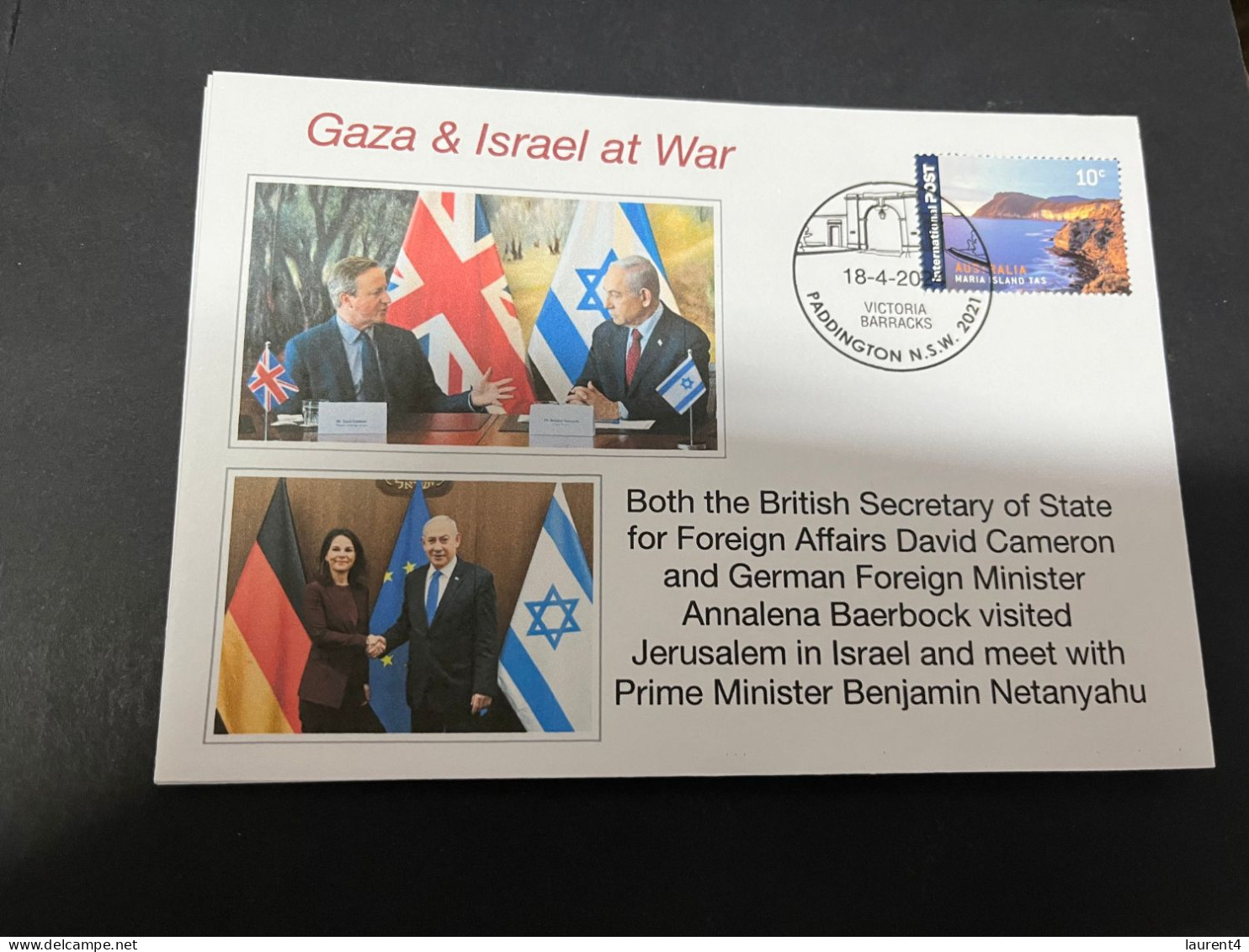 19-4-2024 (2 Z 27) GAZA - UK & German Foreign Minister Visit To Jerusalem And Metting With PM Netanyahu - Militaria