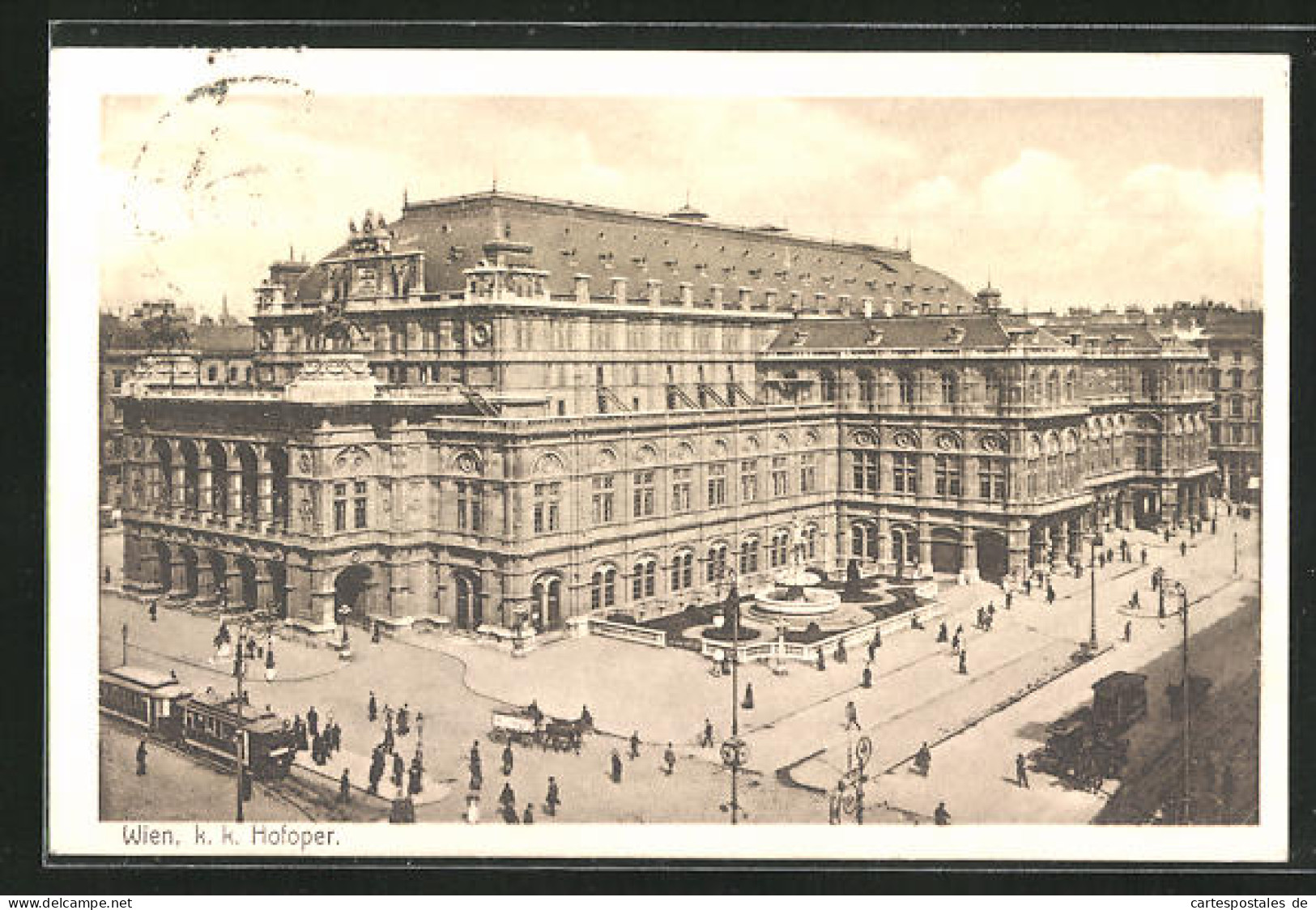 AK Wien, Strassenbahn An Der K. K. Hofoper  - Tramways