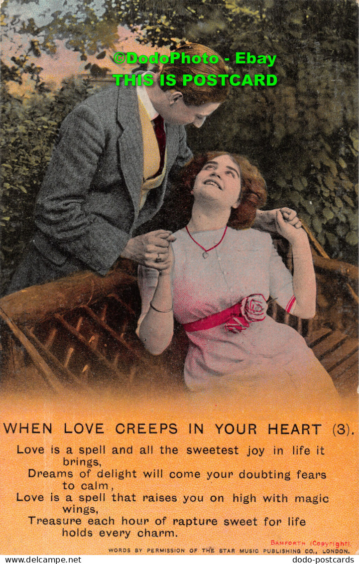 R408528 When Love Creeps In Your Heart. Bamforth. Series. No. 4750. 3. The Star - World
