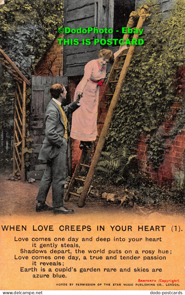 R408530 When Love Creeps In Your Heart. Bamforth. Series. No. 4750. 1. The Star - World