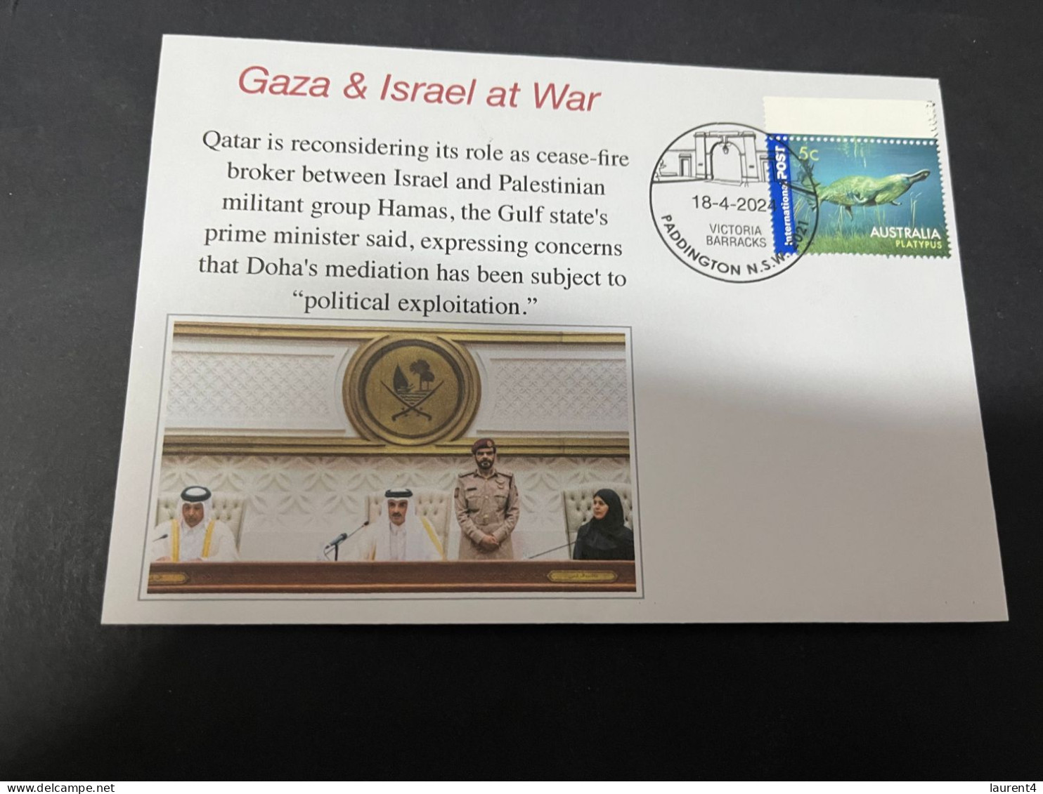 19-4-2024 (2 Z 27) GAZA - QATAR Is Reconsidering Its Role As Cease-fire Deal Broker In GAZA Conflict - Militares