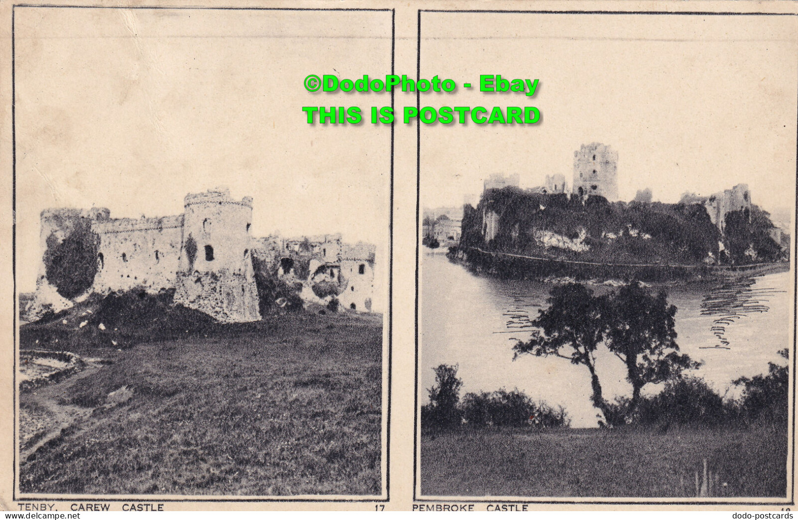 R409336 Tenby. Crew Castle. Pembroke Castle. Photochrom. Multi View. 1934 - World