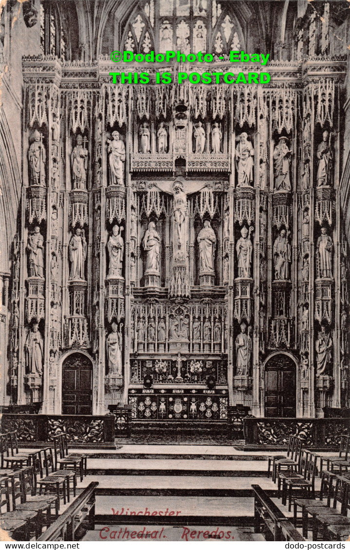 R408954 Winchester Cathedral. Reredos. F. Frith. No. 43682. 1905 - World