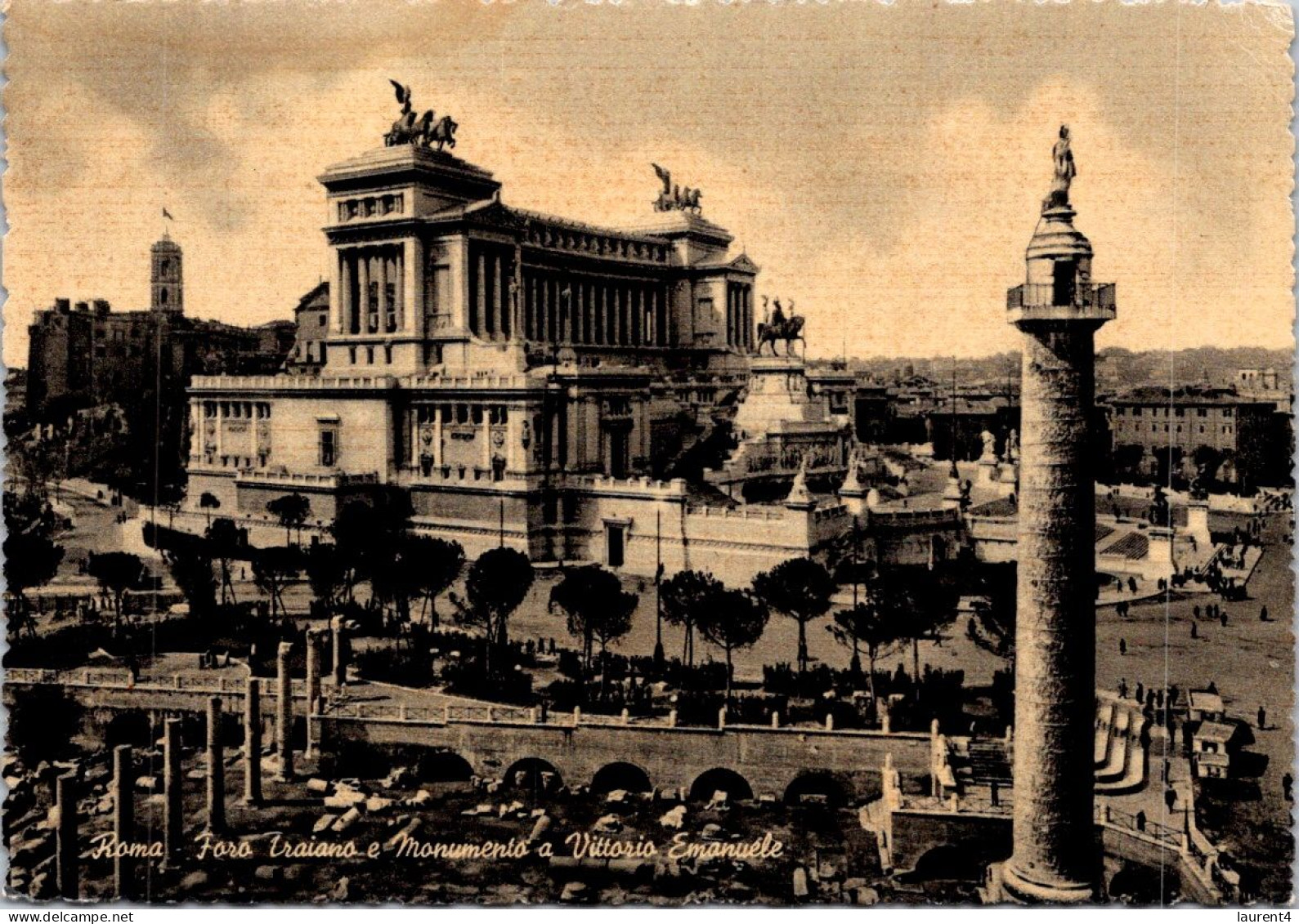 19-4-2024 (2 Z 28) Italy (b/w) Roma (2 Postcards With Monuments) - Other Monuments & Buildings