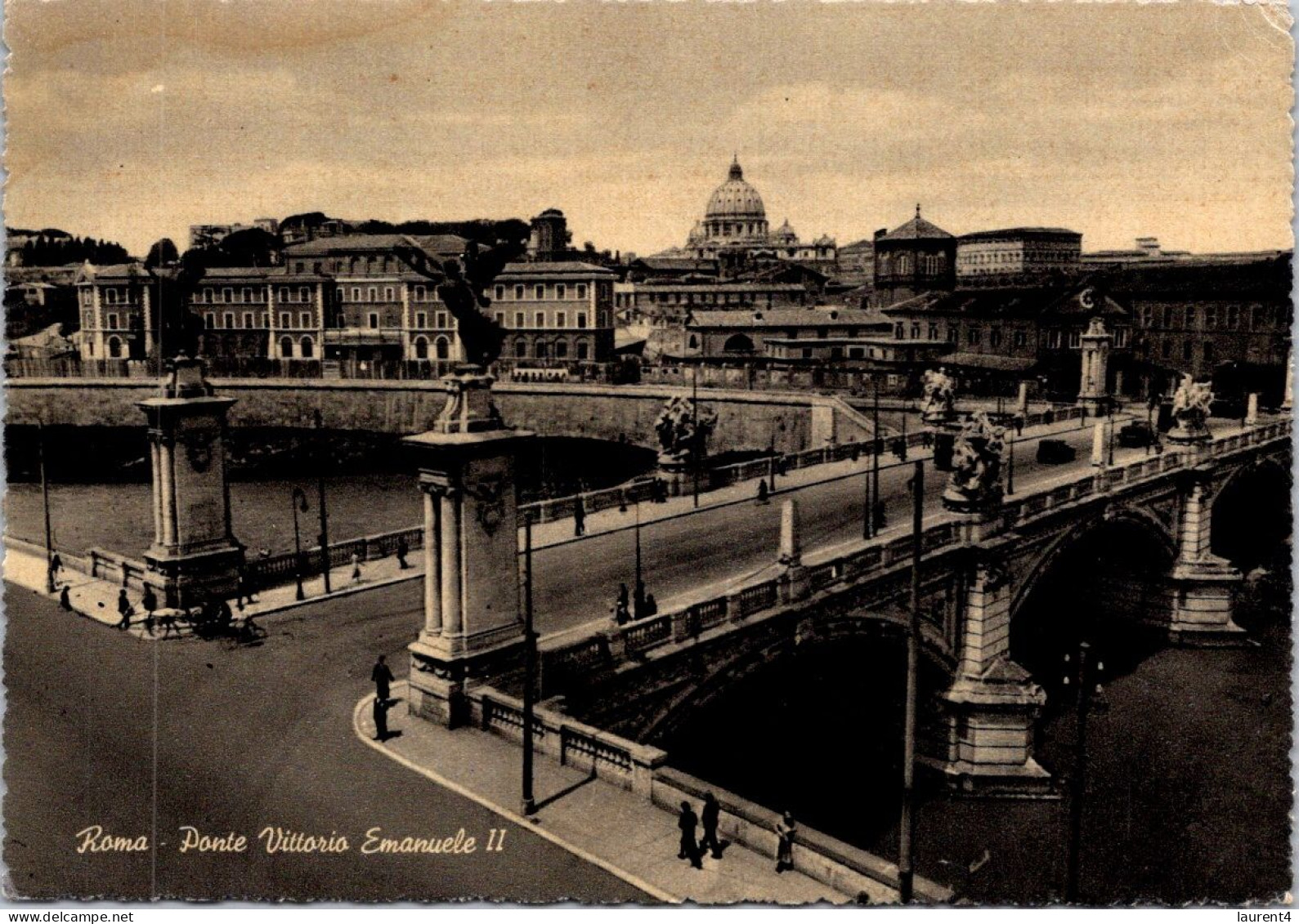 19-4-2024 (2 Z 28) Italy (b/w) Roma (2 Postcards With Monuments & Bridge) - Andere Monumente & Gebäude