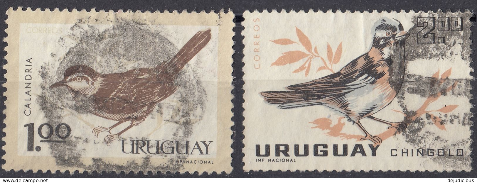 URUGUAY - 1963 - Lotto Di 2 Valori Usati: Yvert 708 E 709. - Uruguay