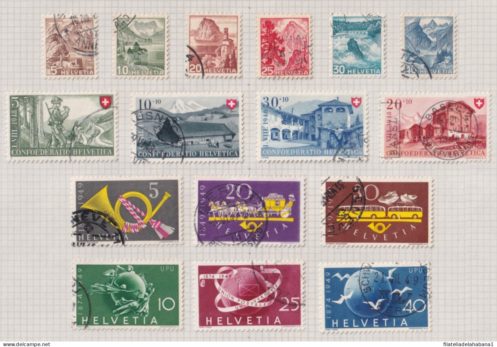 F-EX37589 SWITZERLAND HELVETIA STAMPS COLLECTION LOT USED.  - Other & Unclassified