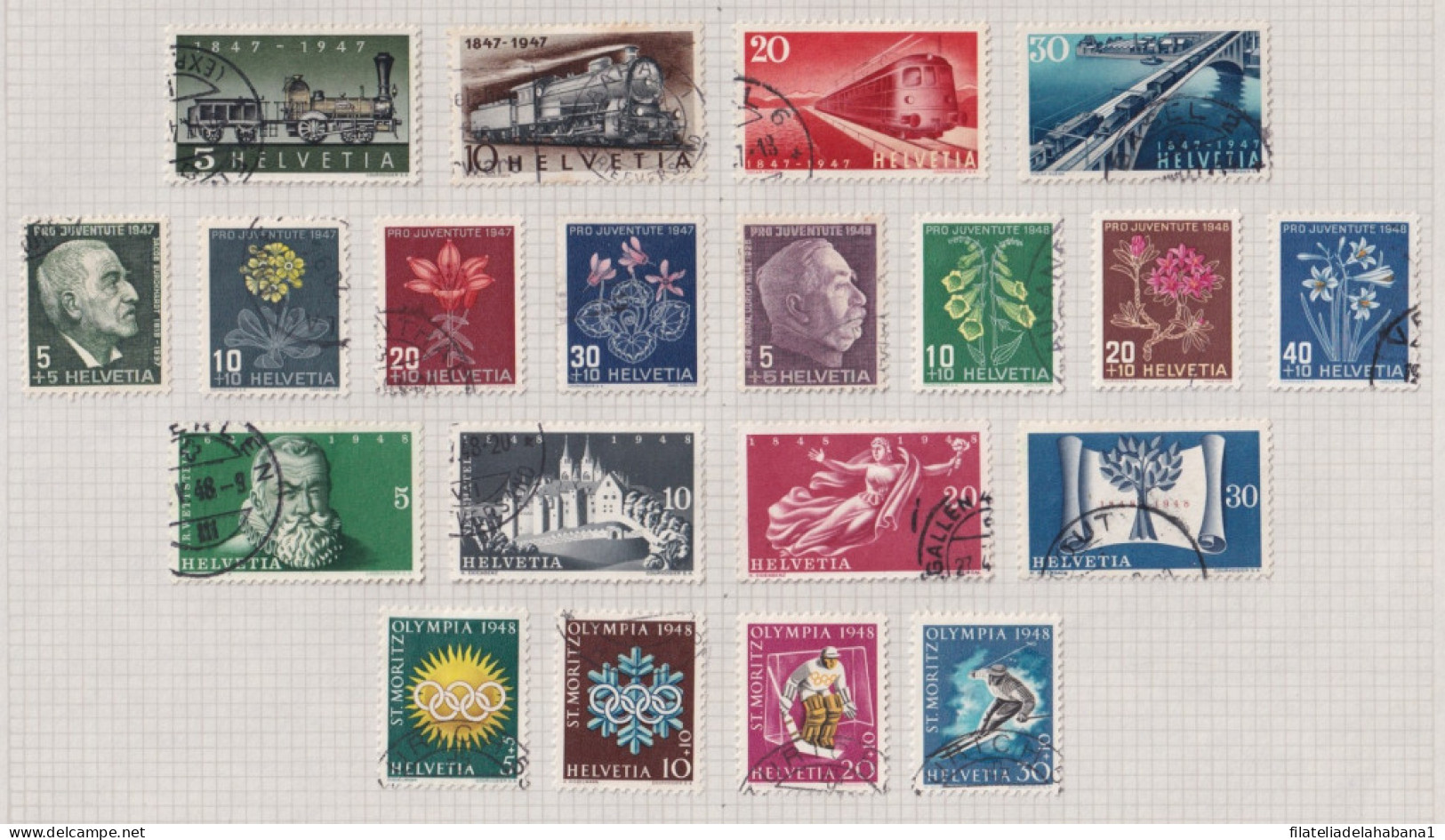 F-EX37589 SWITZERLAND HELVETIA STAMPS COLLECTION LOT USED.  - Other & Unclassified