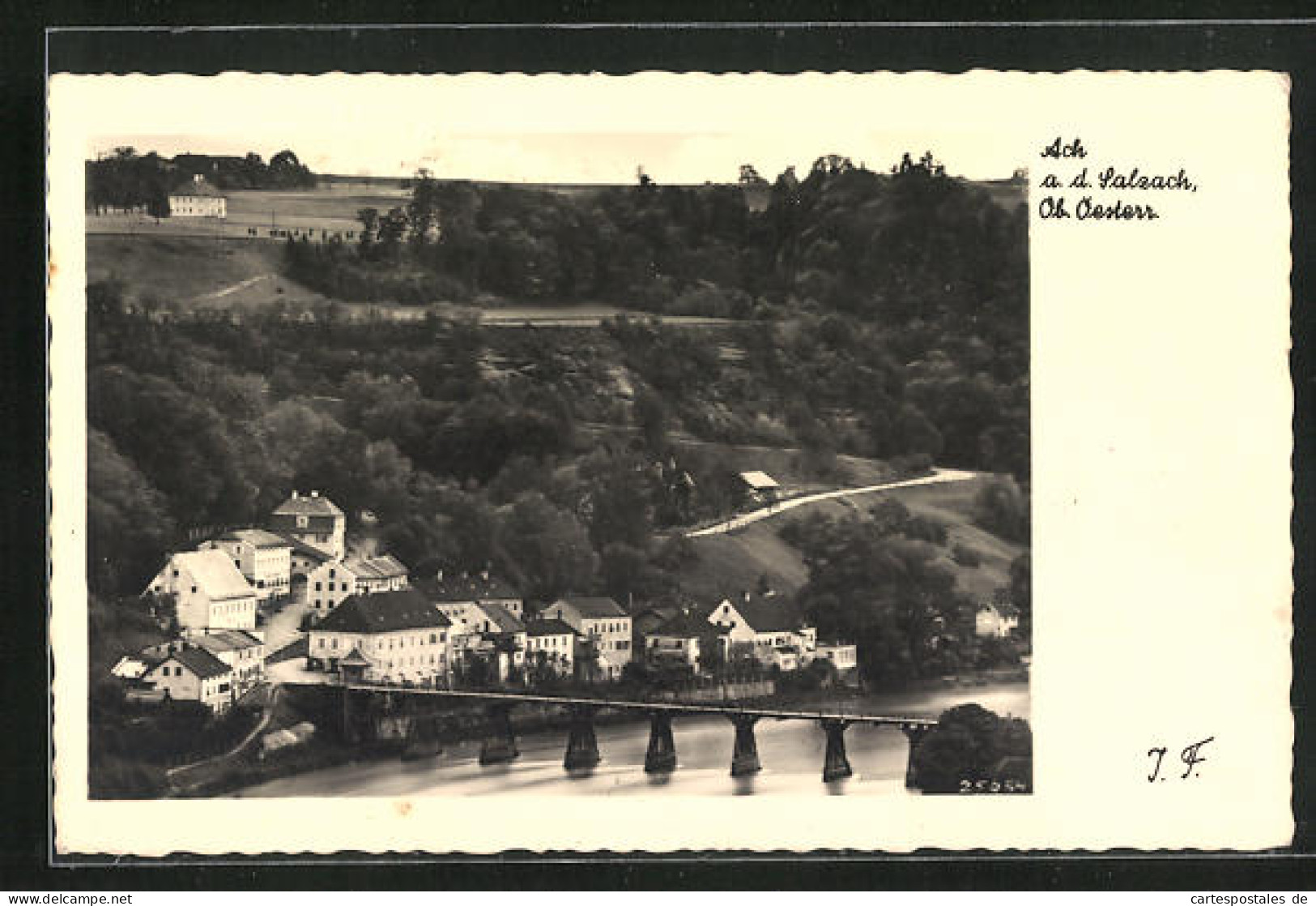 AK Ach A. D. Salzach, Panorama Mit Flussbrücke  - Sonstige & Ohne Zuordnung