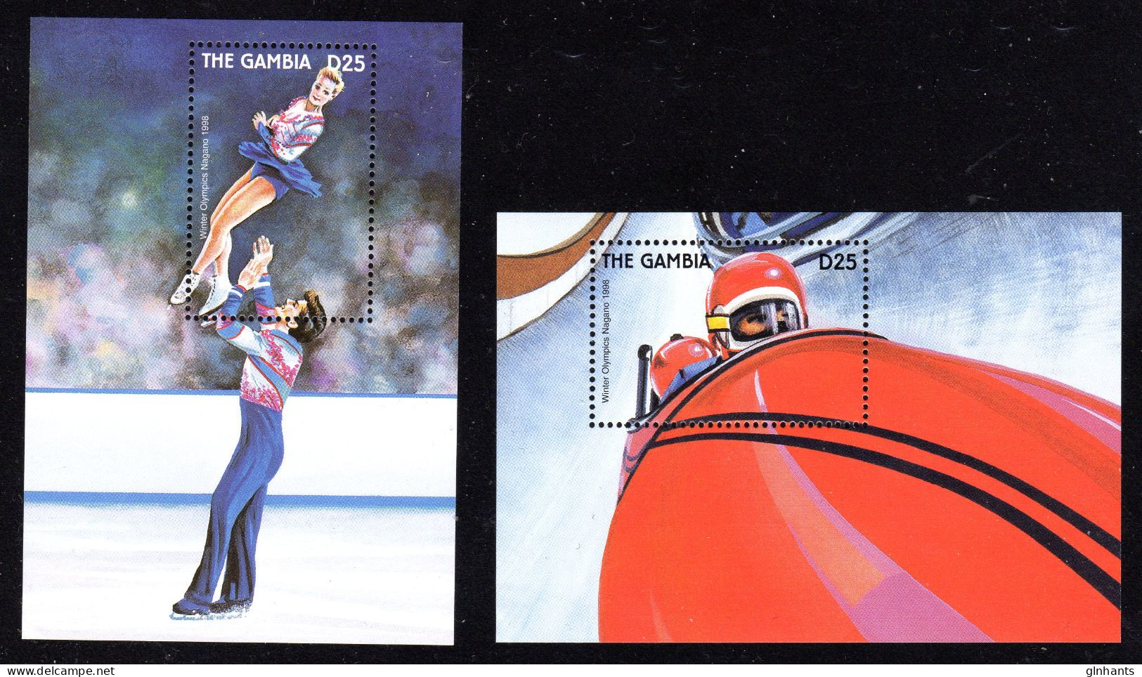 GAMBIA - 1997 1998 WINTER OLYMPICS MS SET (2V) FINE MNH ** SG MS2732 - Gambia (1965-...)