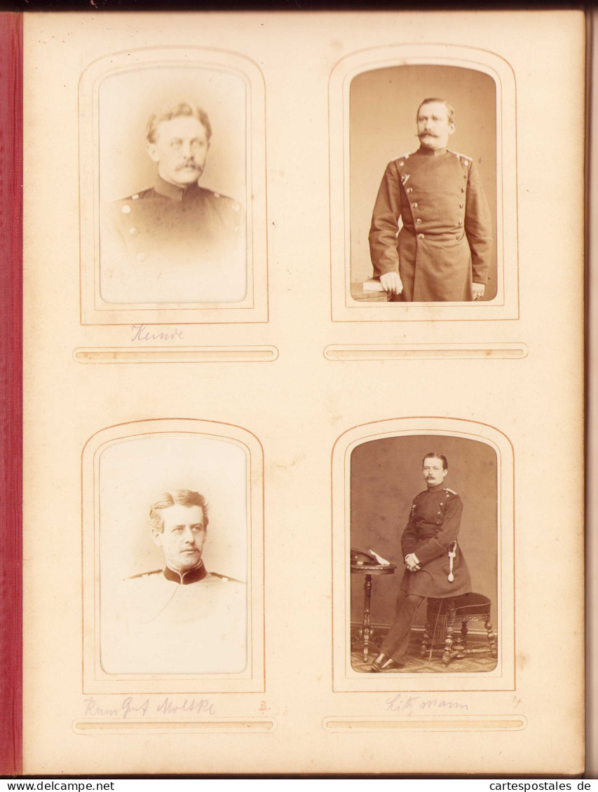 Fotoalbum 1875 Preussische Kriegsakademie Berlin, 57 Fotografien Dt. Offiziere In Uniform Mit Orden  - Albums & Collections