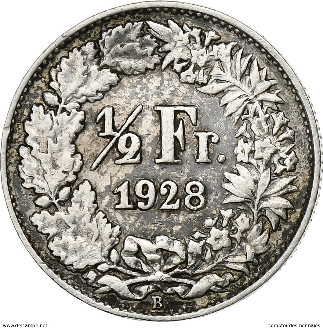 Suisse, 1/2 Franc, 1928, Bern, Argent, TTB+, KM:23 - Autres & Non Classés