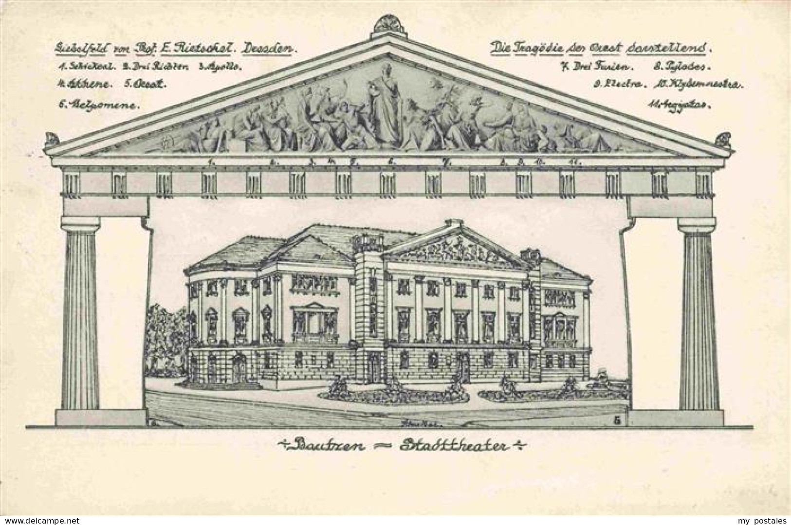 73971831 Bautzen_Sachsen Stadttheater Illustration - Bautzen